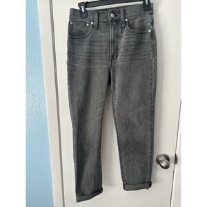 Madewell The Perfect Vintage Jeans Size 25 Faded Black High Rise Ankle Festival